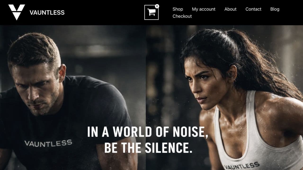 Vauntless homepage screenshot
